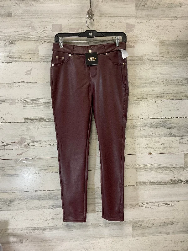 Pants Leggings By Tagoo In Maroon, Size: M