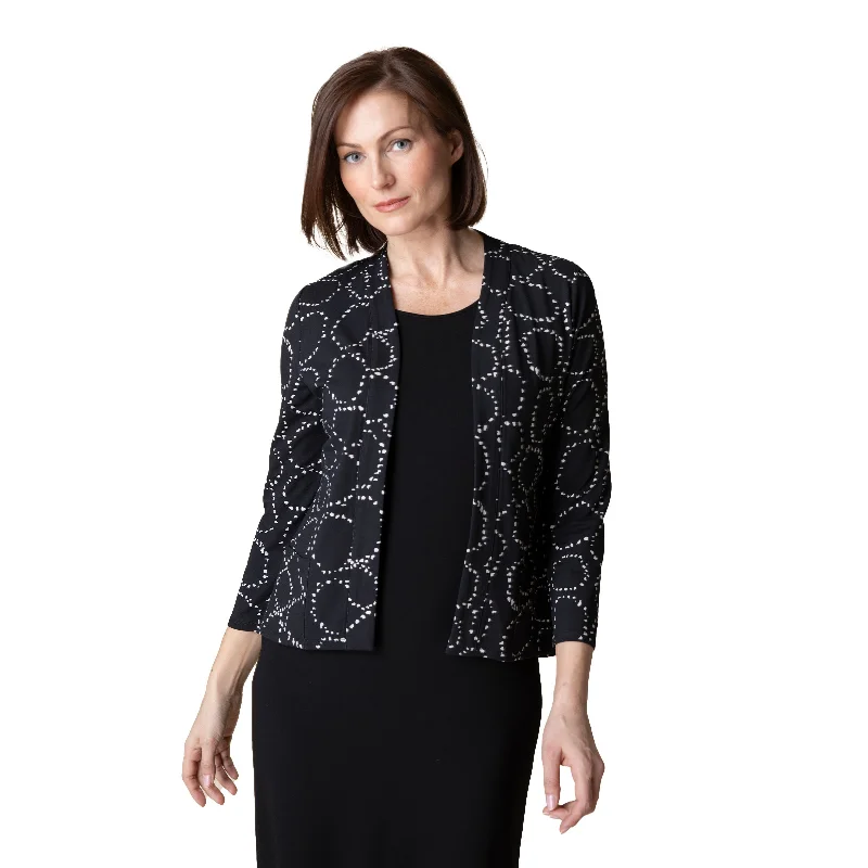 Habitat's  "Travel Core" Circle Print Open Front Jacket - 55430