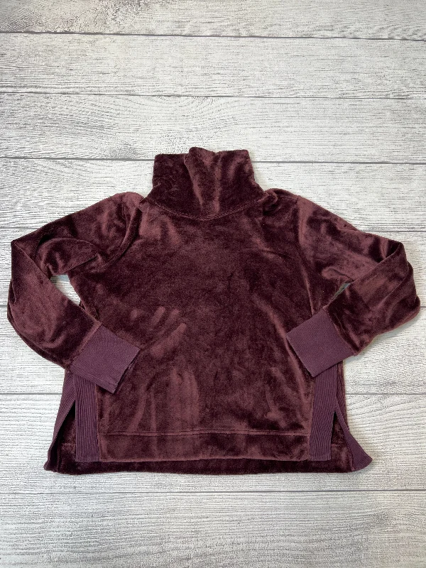 Athletic Sweatshirt Crewneck By Athleta In Maroon, Size: S