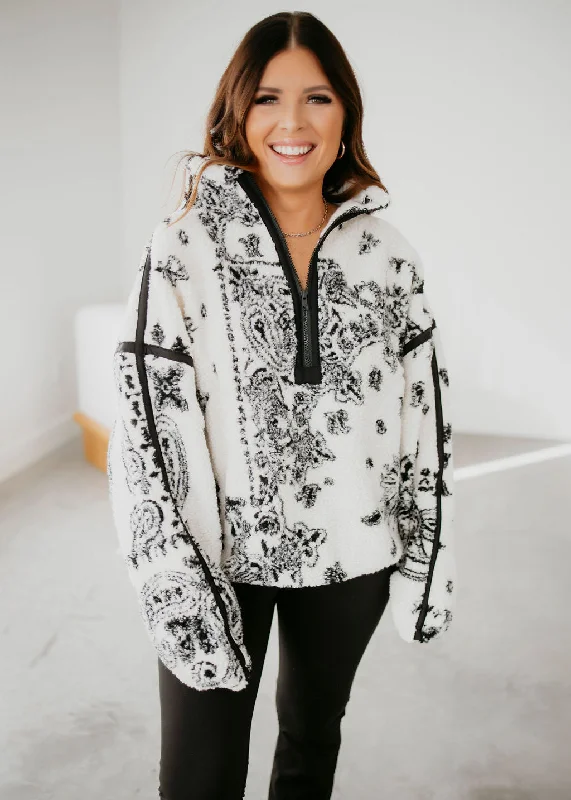 Neena Paisley Sherpa Jacket