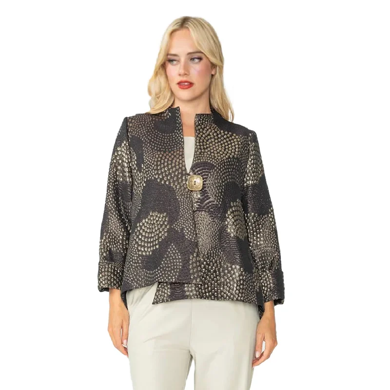 IC Collection Metallic Jacquard Asymmetric Jacket - 6706J - Size XL Only!