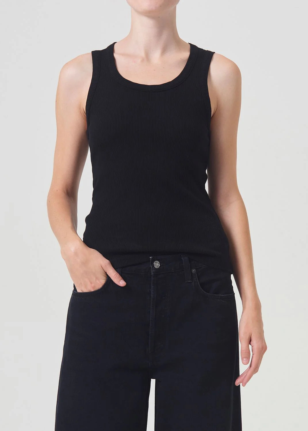 Agolde Poppy Tank in Black