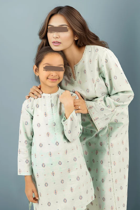 SAYA's Printed Cotton Jacquard Stitched For Mom And Daughter