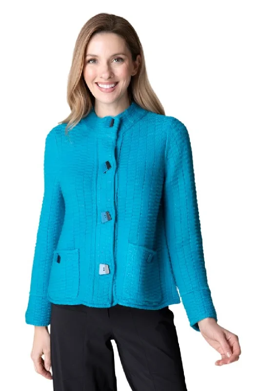 Habitat "Harvest Tweed" Brick Stitch Cozy Jacket in Capri - 89106-CPR - Size XXL Only!