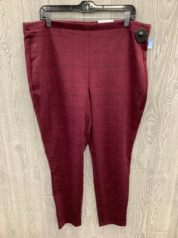 Pants Leggings By Croft And Barrow In Maroon, Size: Xl