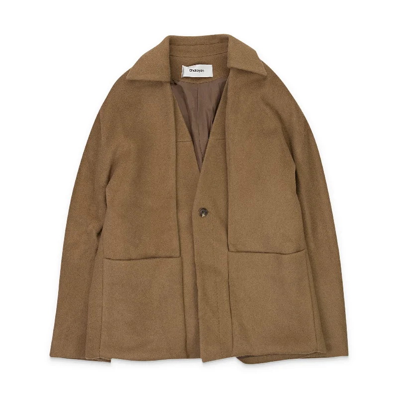 CHALAYAN FOLD THROUGH CAMEL BLAZER