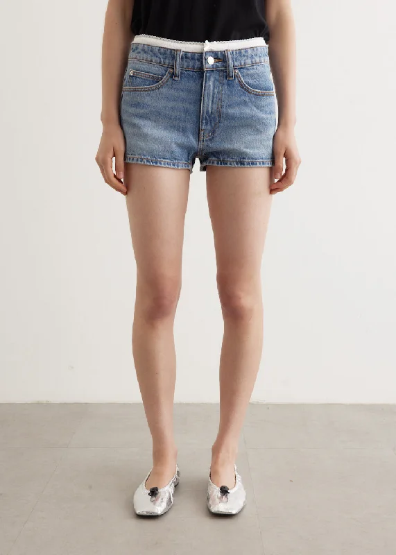 High Rise Mini Short Pointelle Undie Shorts