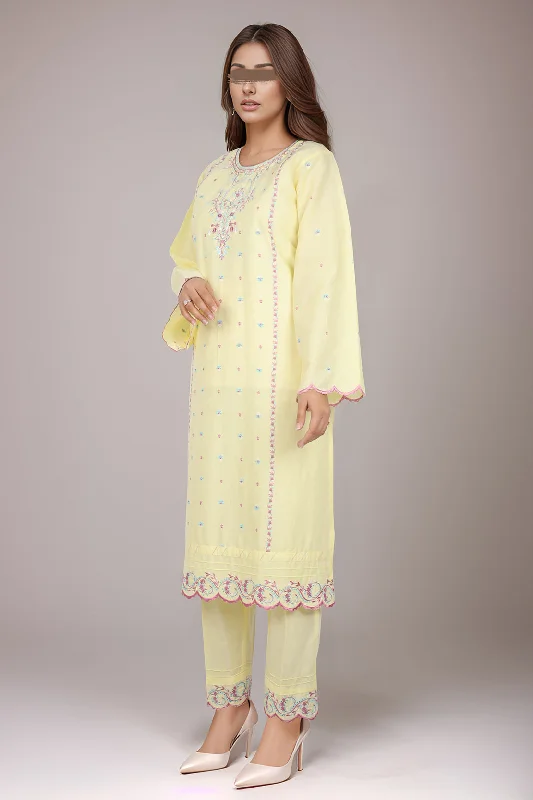 Cotton Jacquard Embroidered Stitched 2 Piece (Shirt/Trouser)