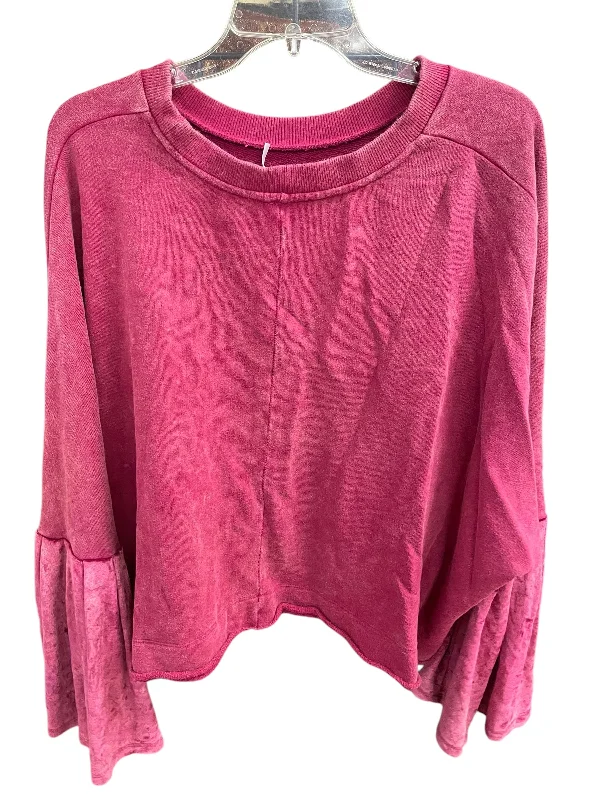 Sweatshirt Crewneck By Free People In Pink, Size: M