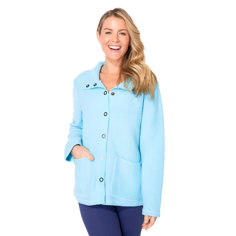 Escape by Habitat Terry Snap Jacket in Sky Blue - 20012-SKY