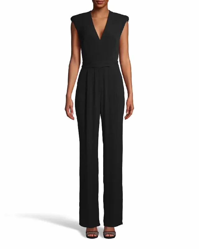 Crepe Jumpsuit In Black