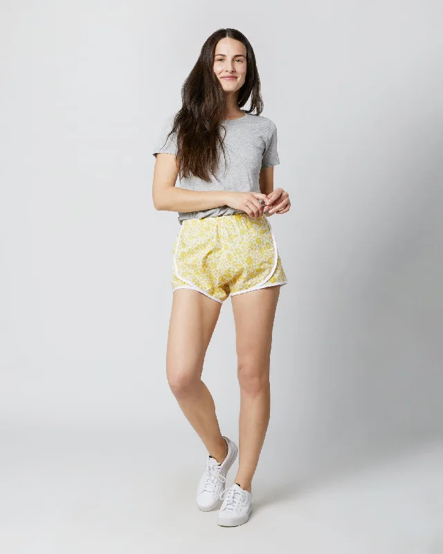 Track Short in Yellow D'Anjo Sky Liberty Fabric