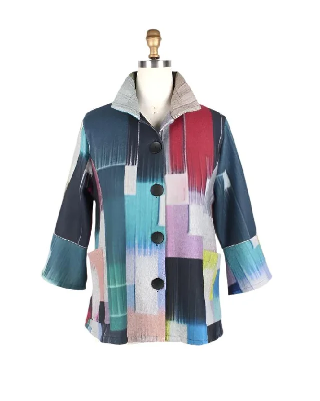 Damee Brushstroke Colorblock Flannel Jacket - 4853 - Sizes L & XL Only!