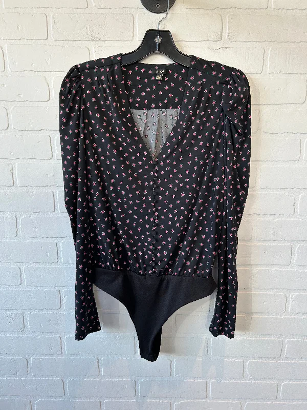 Bodysuit By AFRM In Black & Pink, Size: M