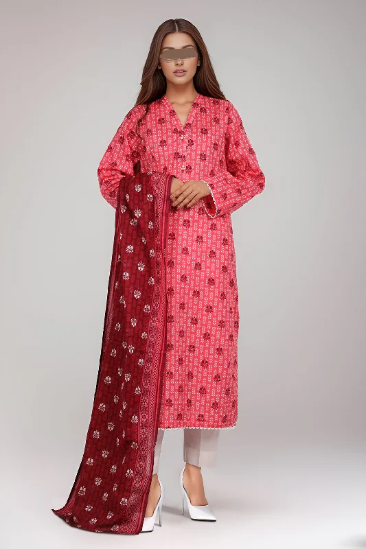 Printed Lawn Stitched/Unstitched 2 Piece (Shirt/Dupatta)