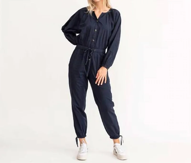 Savannah Jumpsuit In Indigo