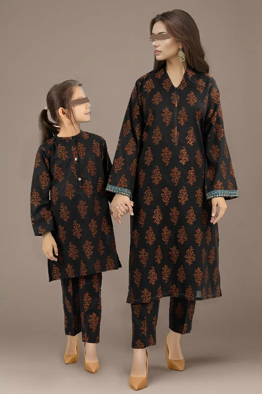 SAYA's Printed Cotton Jacquard Stitched For Mom And Daughter