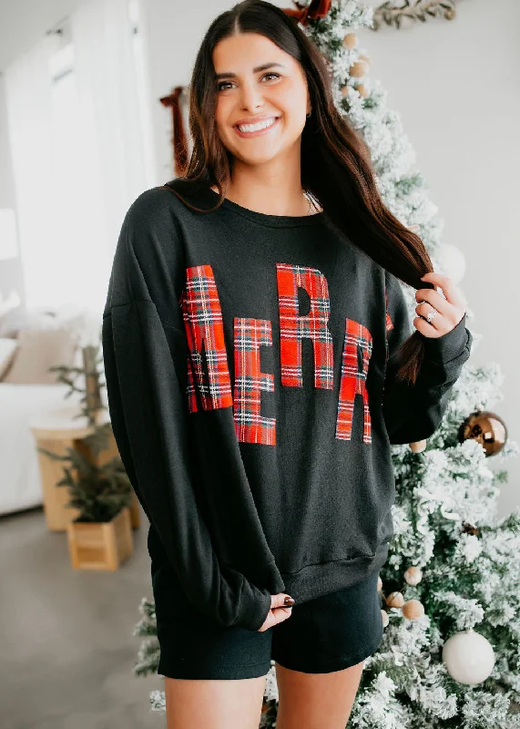 Merry Plaid Fleece Pullover