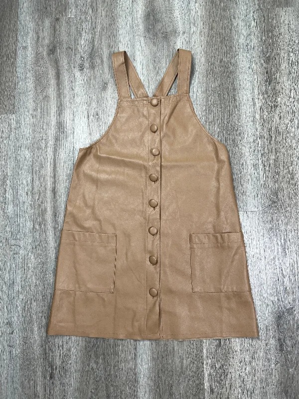 Dress Casual Short By Fashion On Earth In Brown, Size: S