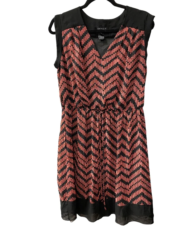 Dress Work By En Focus In Black & Pink, Size: L