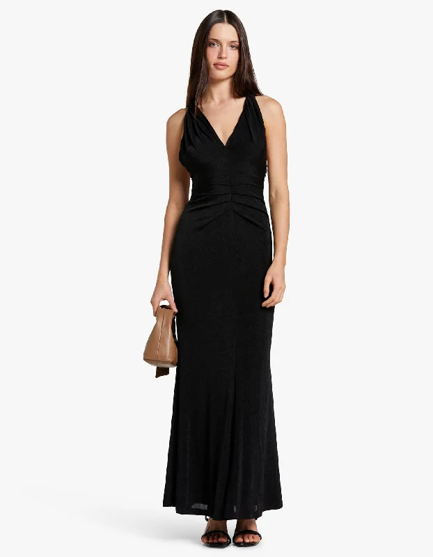 Tariq Slinky Gown - Black