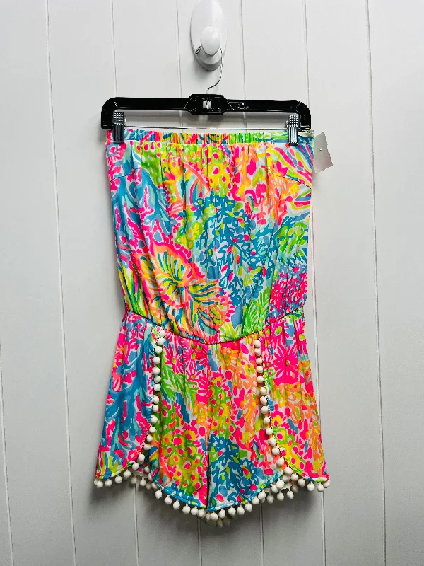 Romper By Lilly Pulitzer In Green & Pink, Size: S