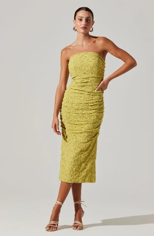 Galia Strapless Midi Dress