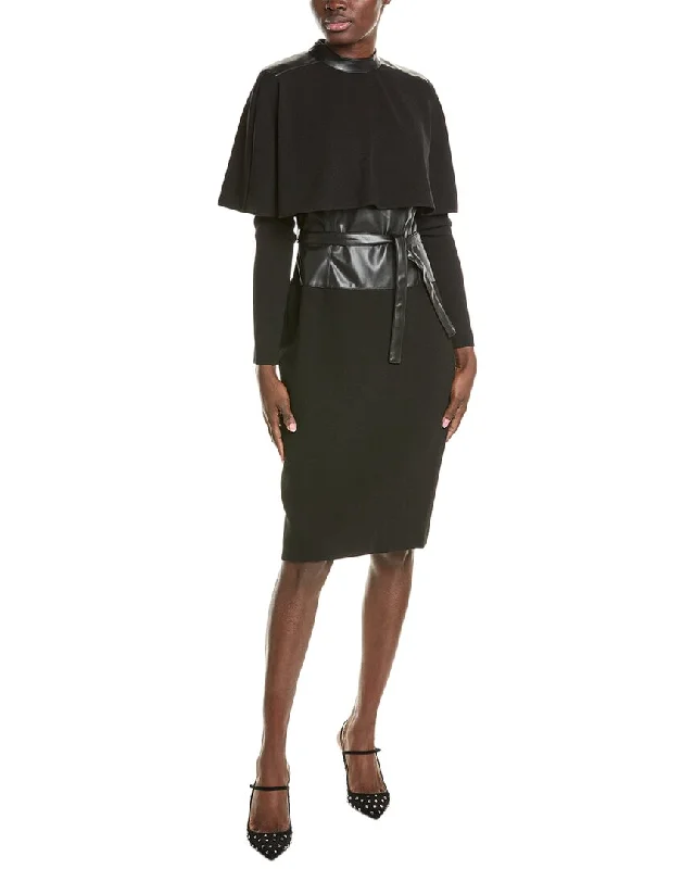 Teri Jon by Rickie Freeman Combo Midi Dress