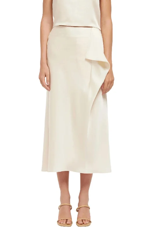 Blane Midi Skirt In Ecru