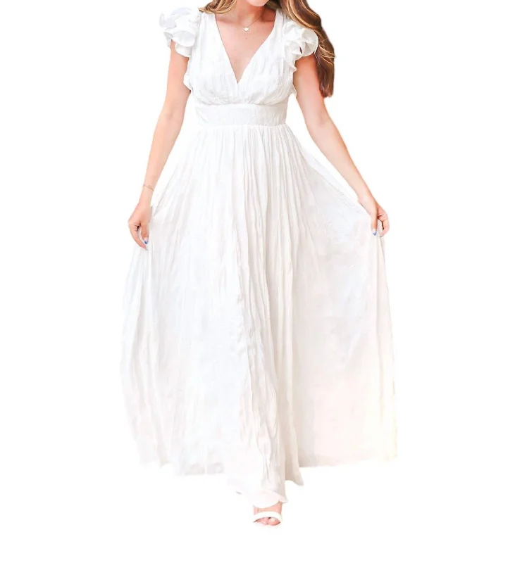 Buy Me Flowers Maxi Dress In White