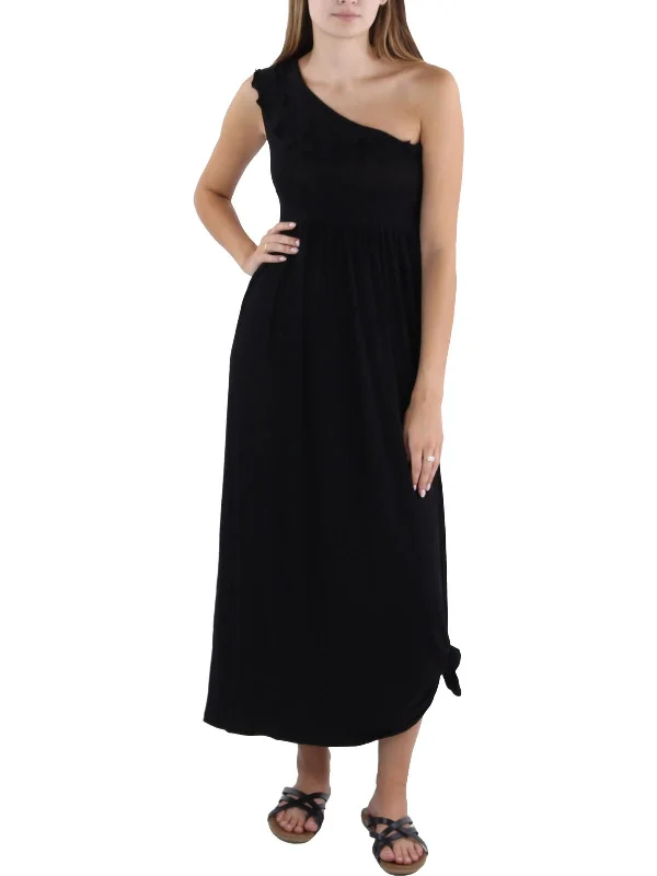 Juniors Womens Full Length Belted Maxi Dress