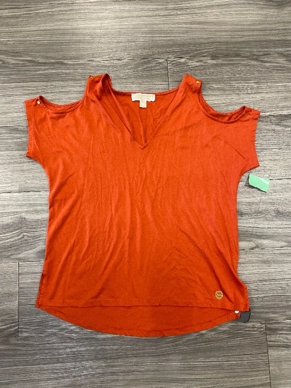 Orange Top Short Sleeve Michael Kors, Size M