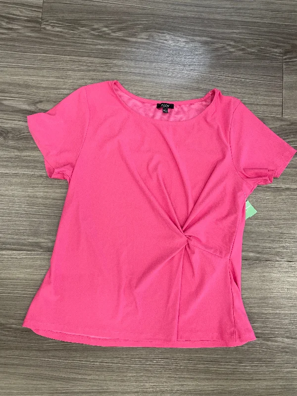 Pink Top Short Sleeve Auw, Size L