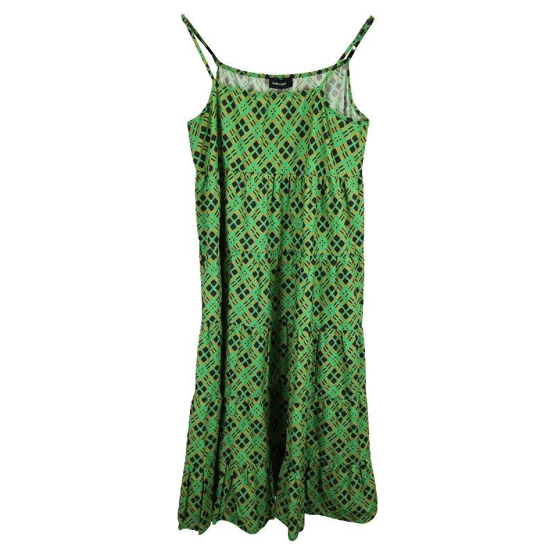 Rachel Comey Mowin Printed Maxi Dress in Green Cotton