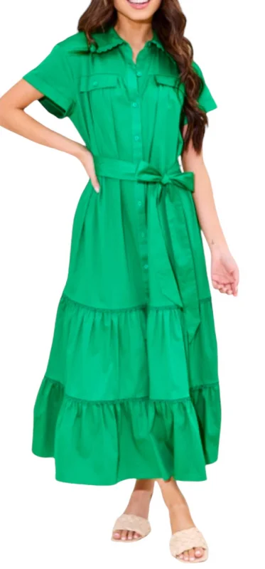 Rachel Maxi Dress In Emerald