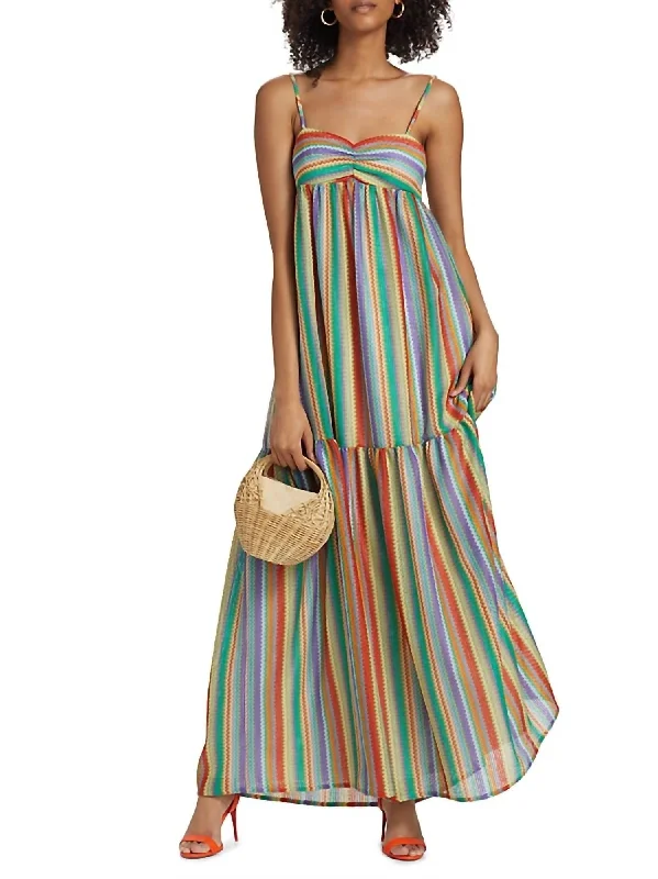 Sima Maxi Dress In Rainbow