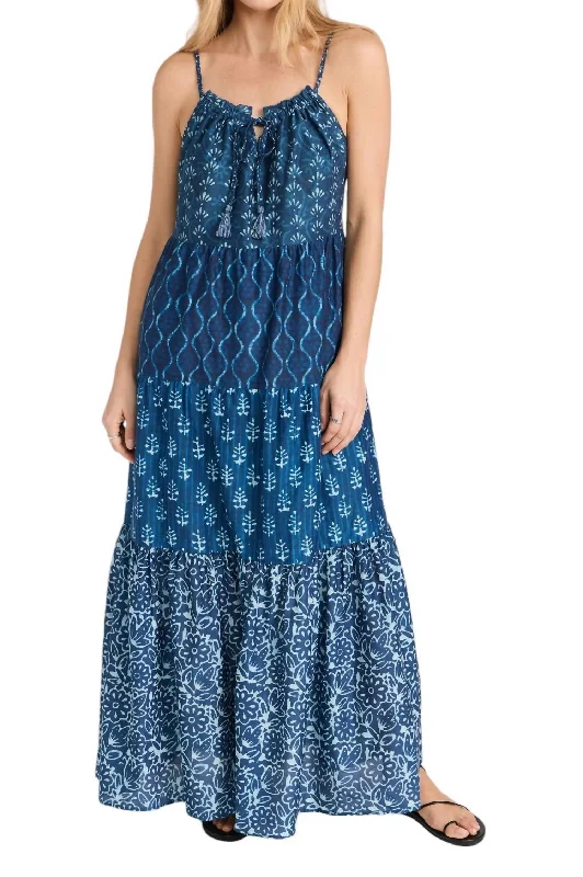 Sun Chaser Maxi Dress In Sunburst Mixed Print