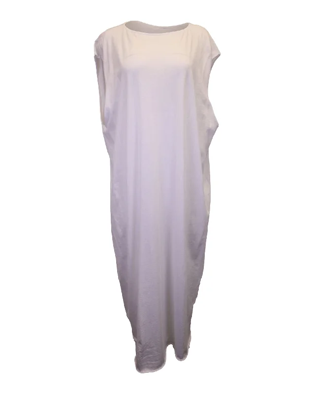 The Row Rita Maxi Dress in White Cotton Jersey