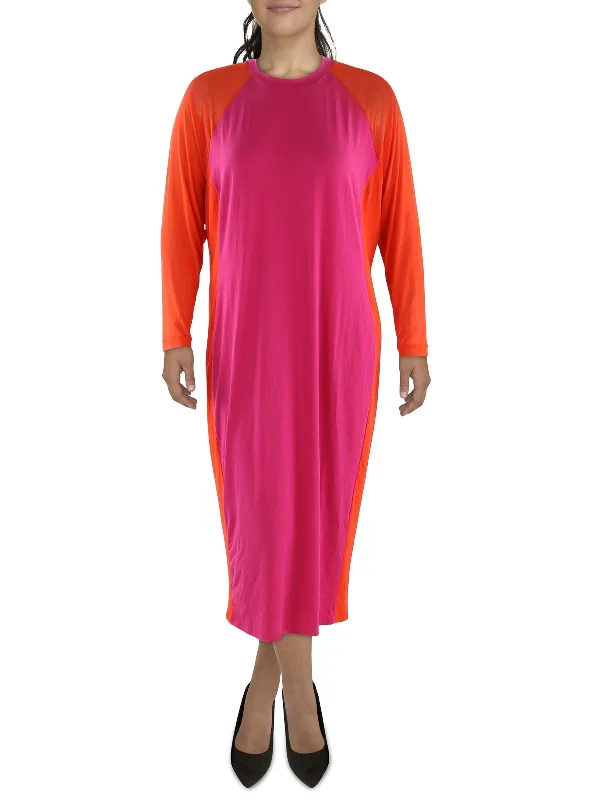 Womens Colorblock Long Maxi Dress