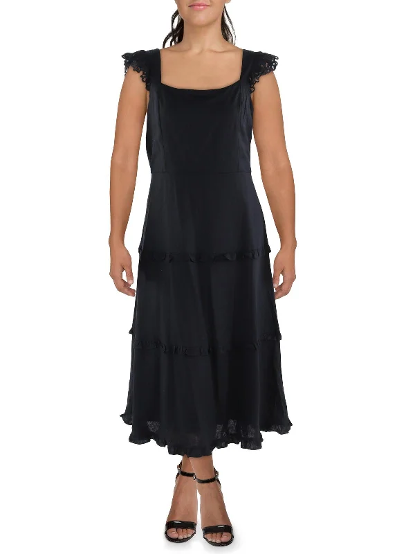 Womens Ruffled Long Maxi Dress