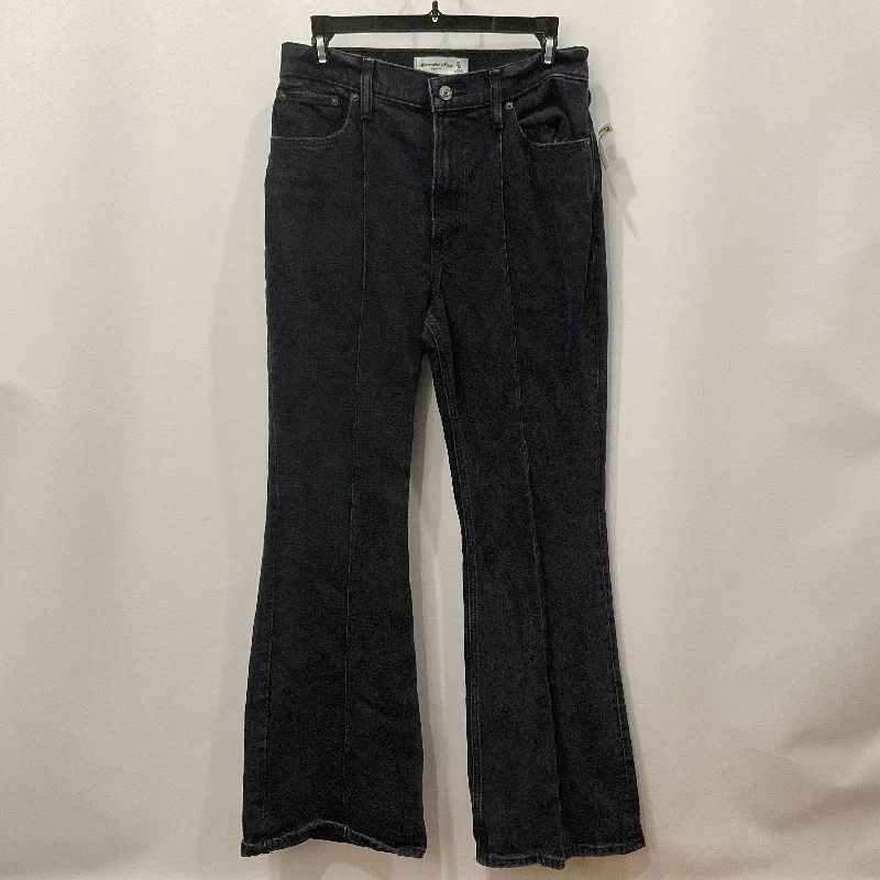 Jeans Straight By Abercrombie And Fitch In Black, Size: 4