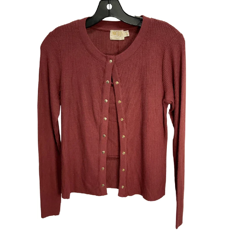 Top 2pc Long Sleeve By Nation Ltd In Red, Size: S