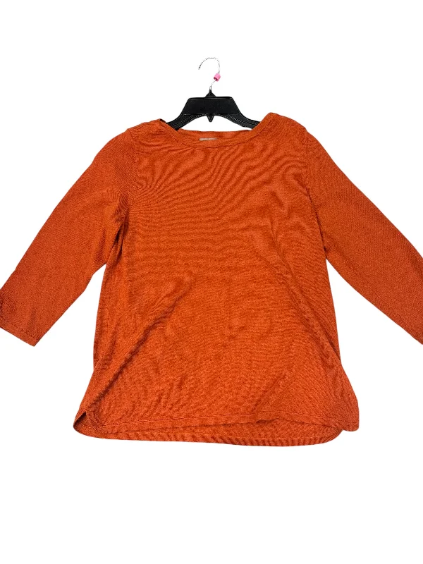 Top Long Sleeve By Chicos In Orange, Size: M