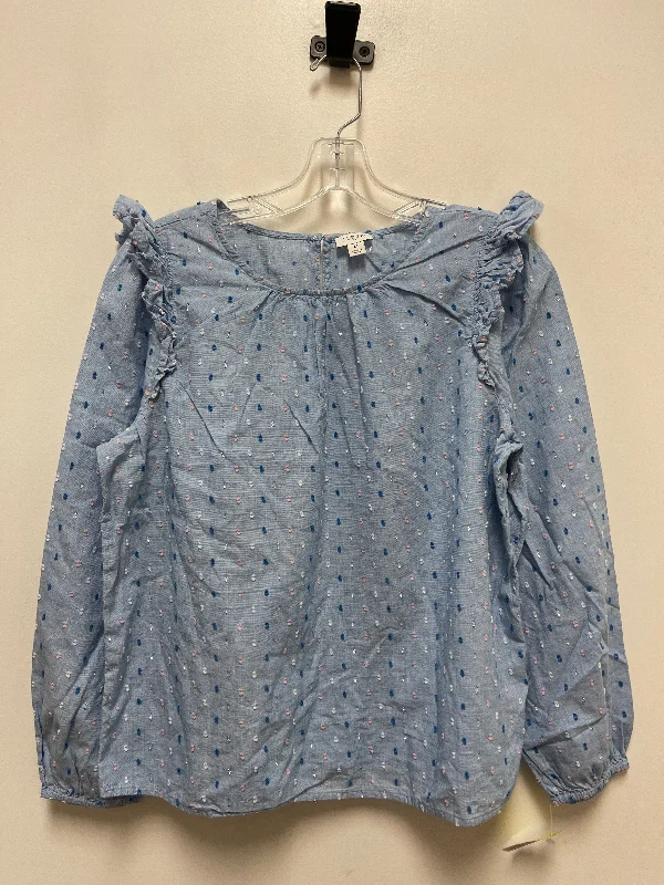 Top Long Sleeve By J. Crew In Blue, Size: M