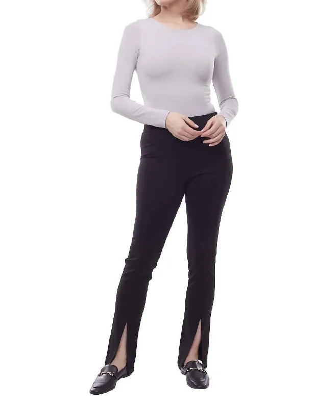 Blake Solid Ankle Pant In Black