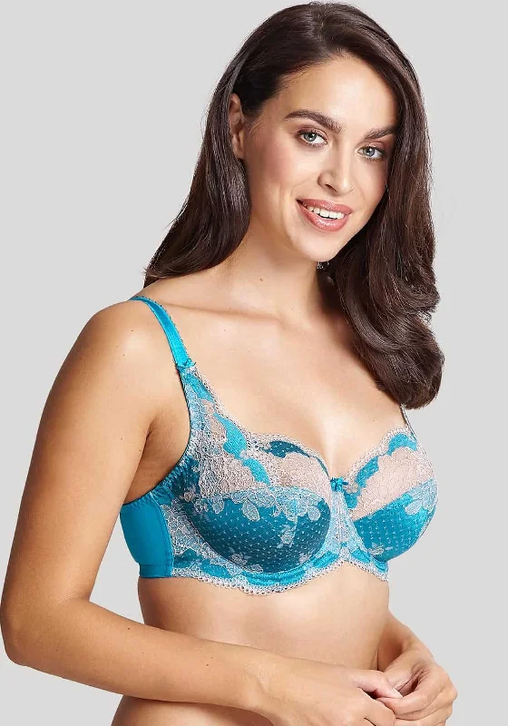 Panache Clara Full Cup Lace Bra, Blue