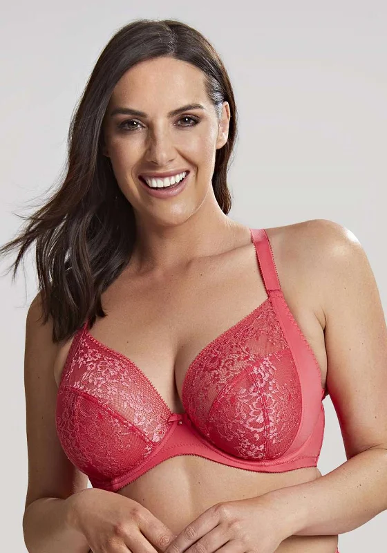 Sculptresse by Panache Roxie Plunge Bra, Hot Coral