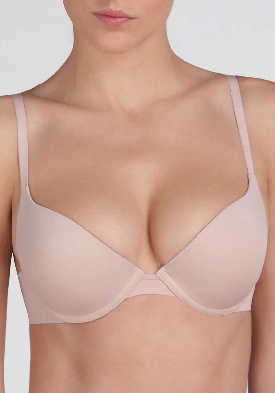 Wonderbra Invisible Plunge T-Shirt Bra, Nude