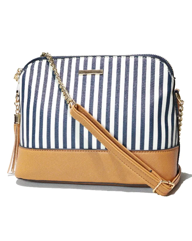 Navy and White Nautical Bag