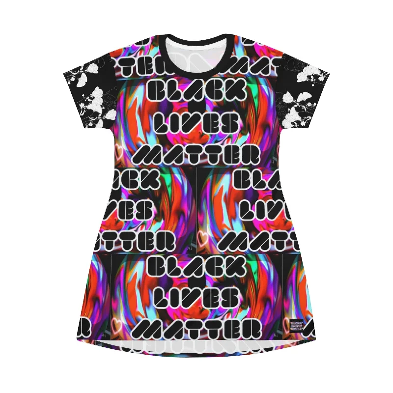 All Over Print T-Shirt Dress Black lives Matter